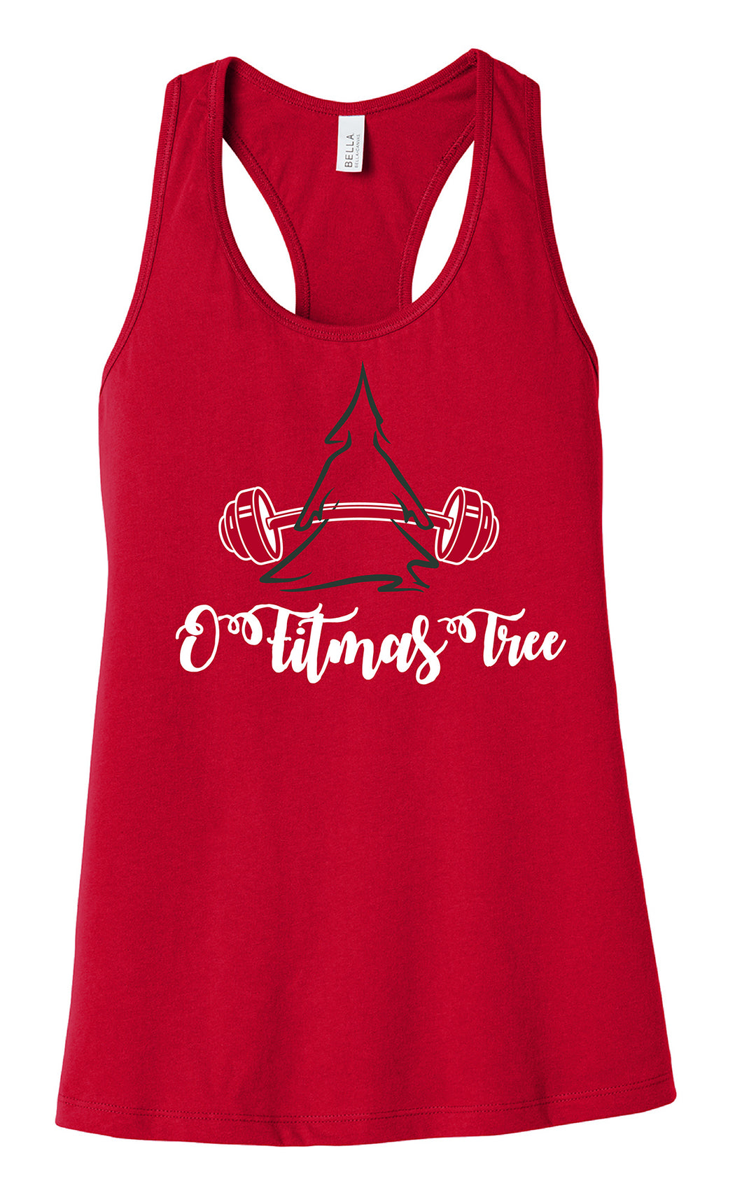 O Fitmas Tree BELLA+CANVAS ® Women’s Jersey Racerback Tank