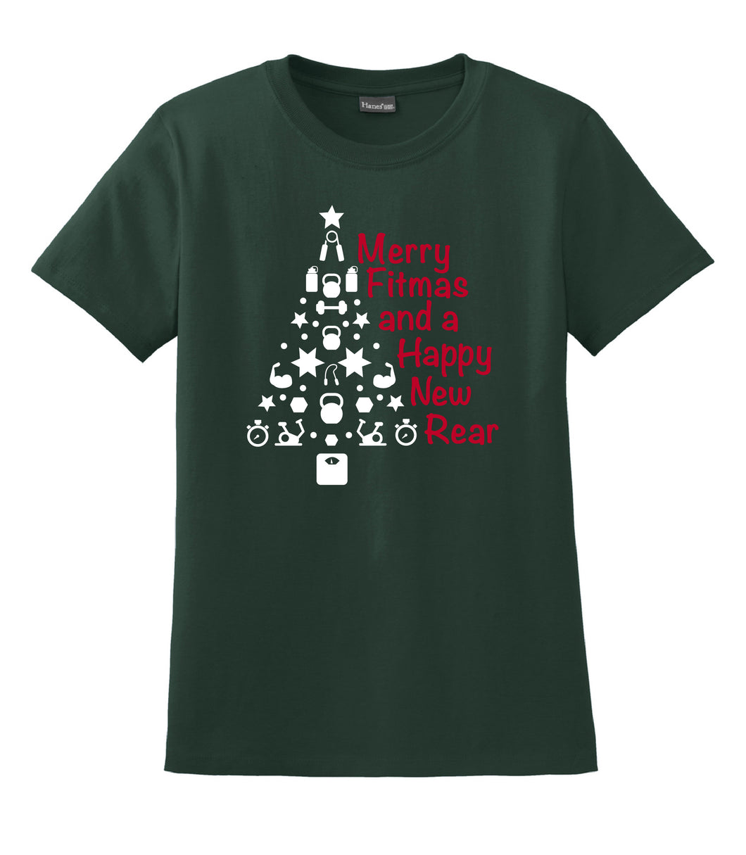Merry Fitmas Hanes® - Ladies Nano-T® Cotton T-Shirt